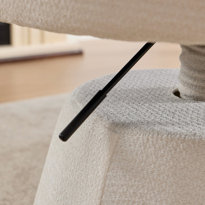 Chaise de salle à manger rembourrée Modern Chenille, tabouret de bar pivotant à 360 ° réglable en hauteur, tabouret de coiffeuse