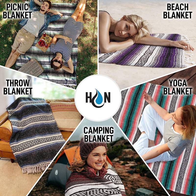 Hand Woven Heated Blanket, Purple