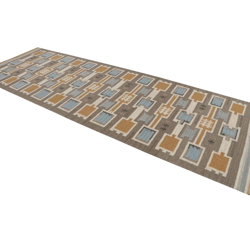 Scandinavian Wool Geometric Area Rug, Rectangle 6' x 9'