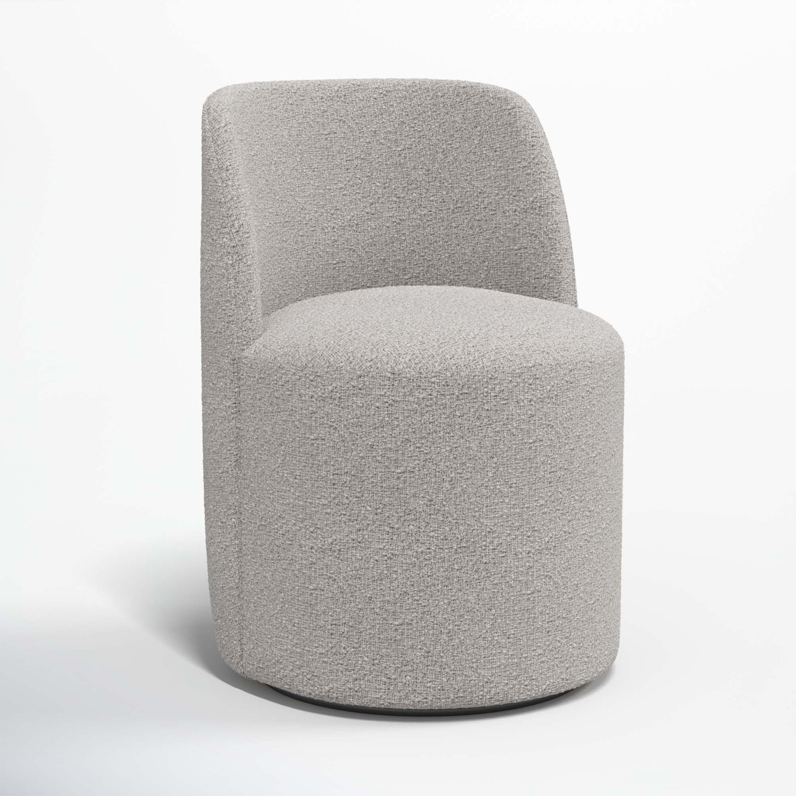 Begonia Swivel Dining Chair, Classic Elephant Boucle