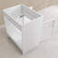 Armoire de meuble-lavabo autoportante moderne avec quincaillerie en nickel brossé 30 po x l 21 po x H 33 po