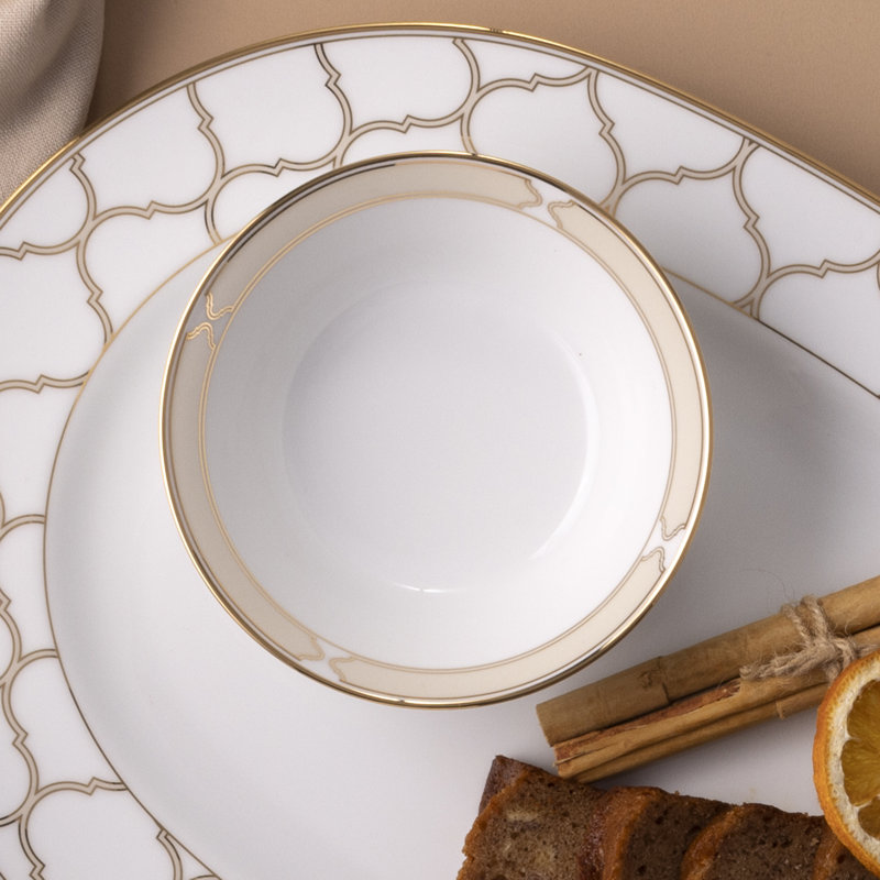 Noritake Eternal Palace Fruit Bowls, 5", 6 oz., Gold
