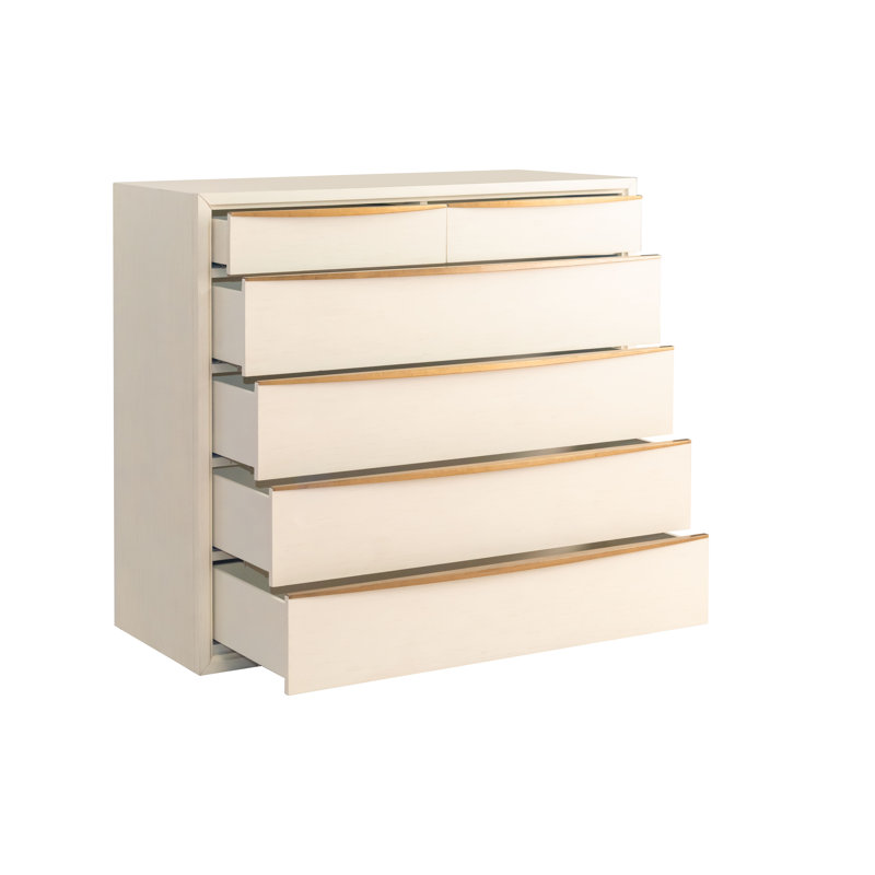 Milano 6-Drawers Cabinet In Antique White, Antique White