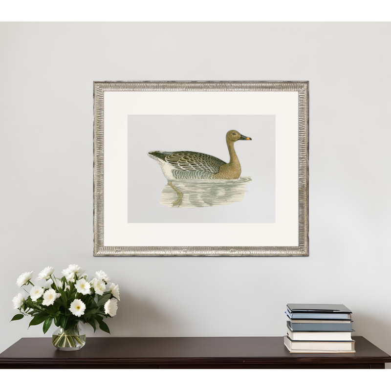 Bean Goose Silver Framed Print Wall Art