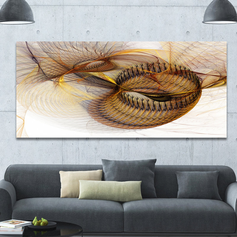 " Abstract Brown Spiral Texture ", 28" H x 60" W x 1.5" D