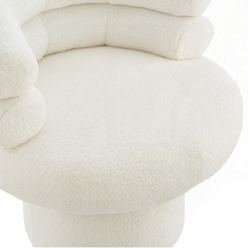Fauteuil d'appoint pivotant à 360 °, Blanc