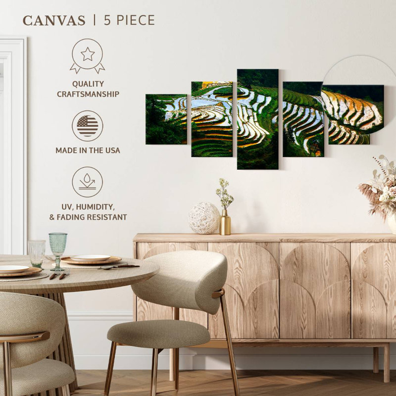 Benguet Rice Terraces, 24" H x 55" W