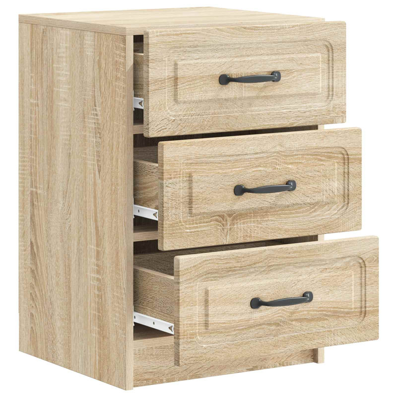 43cm W Manufactured Wood Bedside Table, Sonoma Oak