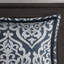 Ensemble d'édredon luxueux 8 pièces en jacquard bleu marine et argent, pour une utilisation toute l'année et un élégant décor de chambre à coucher-119369682-119369679