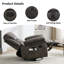 Fauteuil inclinable pivotant en cuir de 38,5 po avec massage et chauffage-855713649