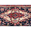 Tapis de couloir oriental tribal mauve et bleu marine 3 x 13 One-of-a-Kind