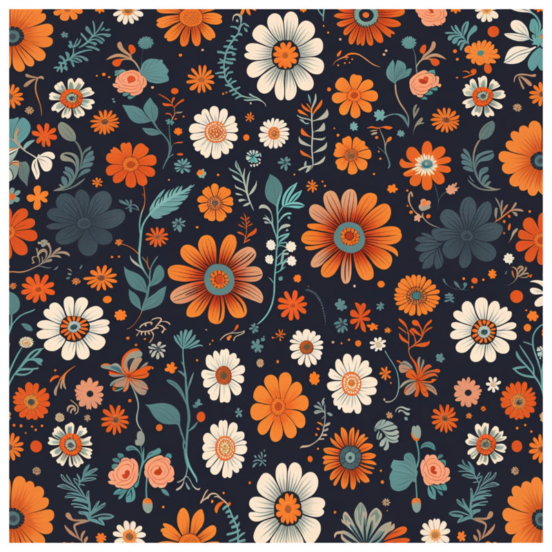 Floral Bedding Pattern Duvet Cover Bohemian Boho, Twin