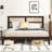 King Size Bed With Woven Headboard & 2 Storage Drawers, Gratifying And-1184803635-1184803628