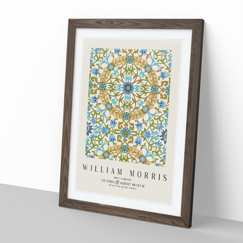 Vine Pattern Vol.3 by William Morris - Framed Print, 36cm H x 27cm W x 2cm D, Walnut
