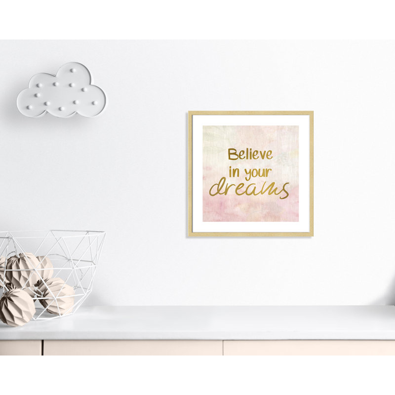 Rêves de licorne 2, H 22,5 po x l 22,5 po x P 1,19 po, Cadre boîte champagne