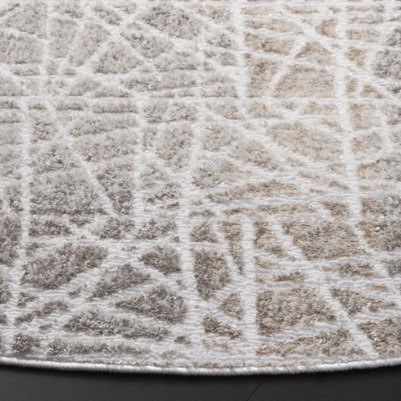 Brookley Performance Abstract Rug, Round 6'7"