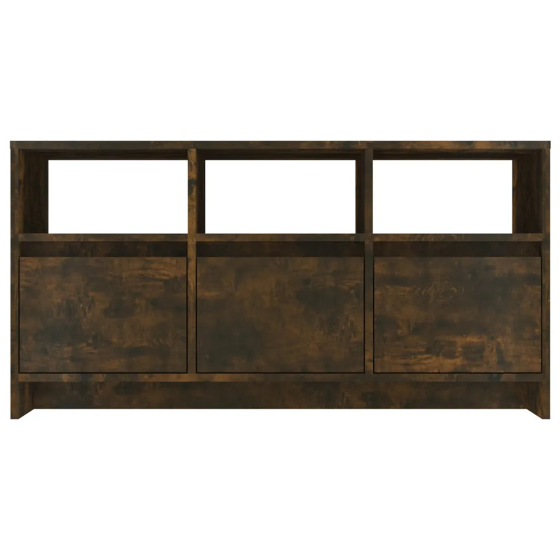 Greysi Unfinished TV Stand, Smoked Oak