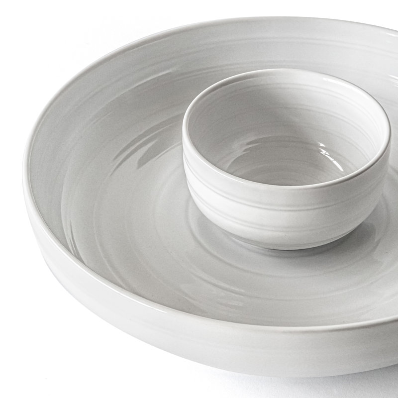 Birch Lane™ Moxley Porcelain Chips And Dip Platter