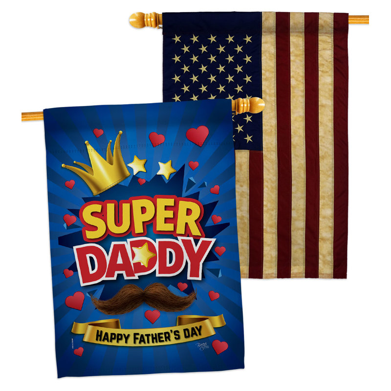 Drapeau de maison décoratif à 2 côtés en polyester / mélange de polyester 40 x 28 po