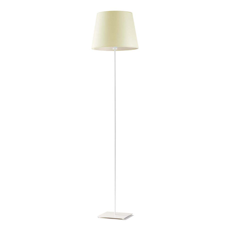 Asauni 162.5cm Traditional Floor Lamp, White, Ecru