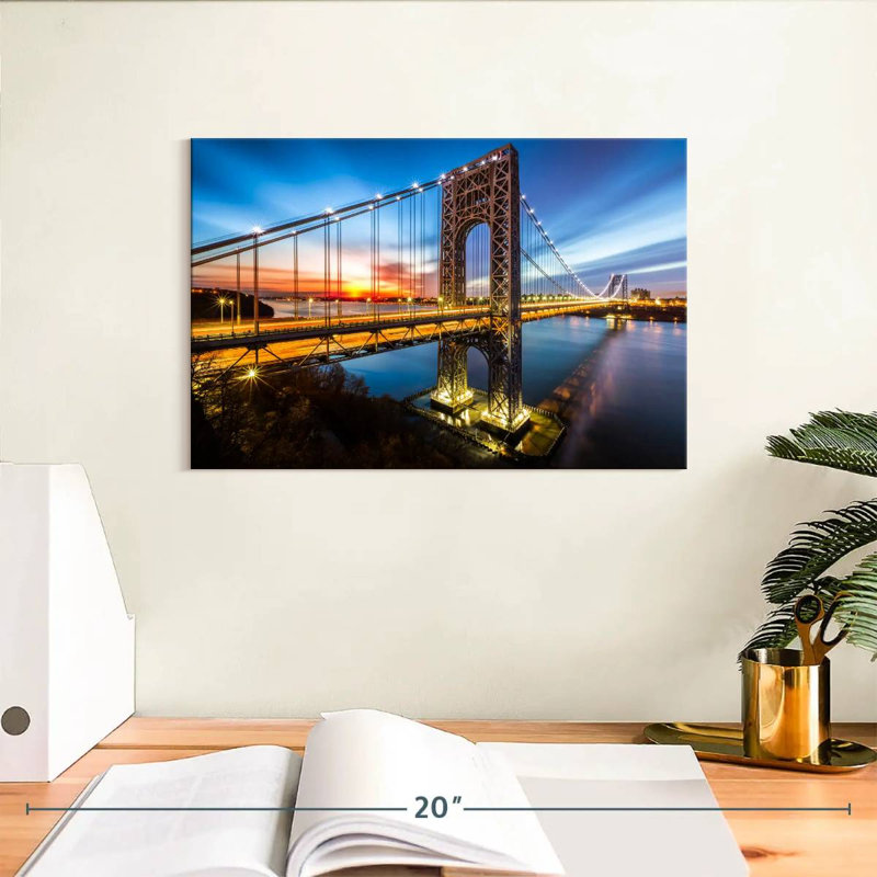 Lumières du pont Lilie George Washington, H 8 po x l 12 po