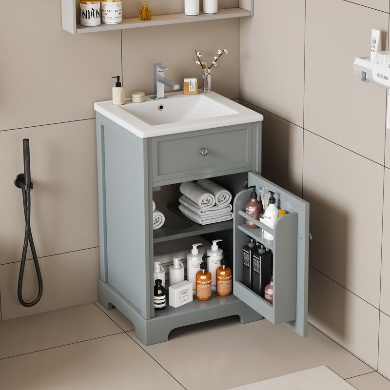 Meuble-lavabo de 20 po Imoh, Gris