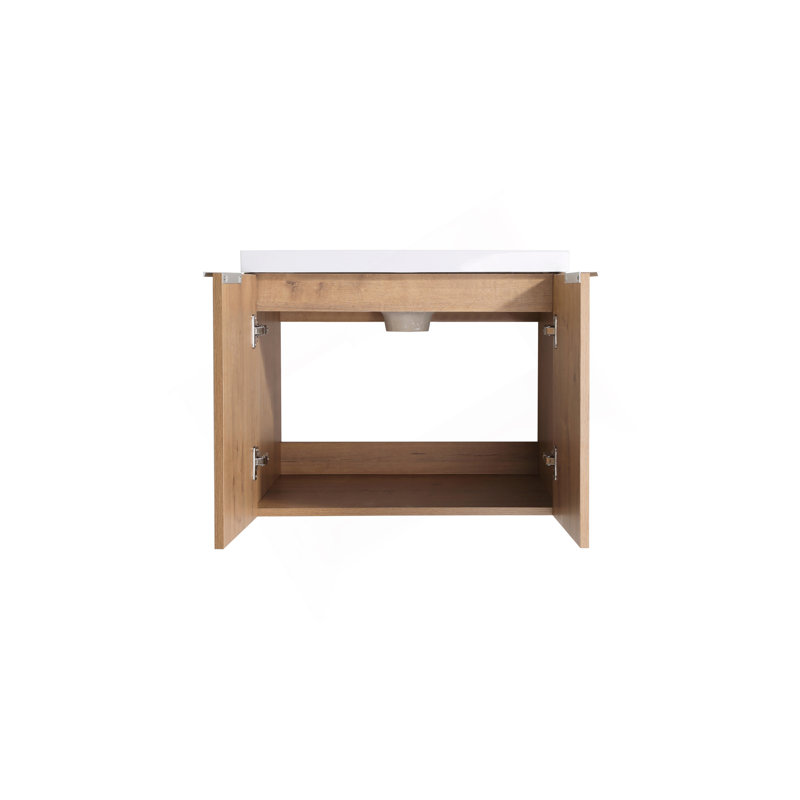 Meuble-lavabo élégant avec portes à fermeture en douceur et beaucoup de rangement, un mélange parfait de fonctionnalité et d'élégance.