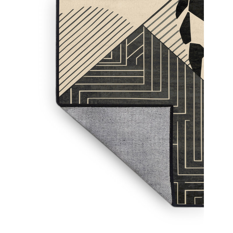 Tapis à motif géométrique moderne et élégant Wimberley Minotaur, 6 x 9