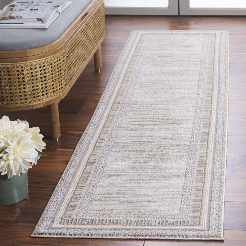 Tapis rayé Yusef Parker Performance, Tapis de couloir 2 pi x 8 pi