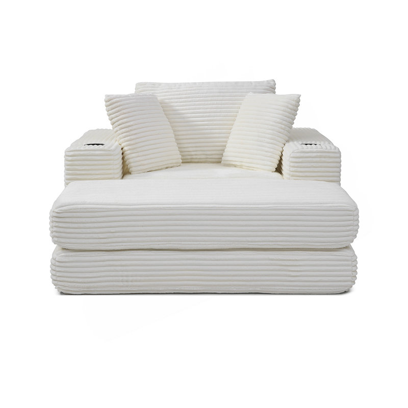 Canapé-lit modulaire 3-en-1 de 52,4 po Boneless, Beige