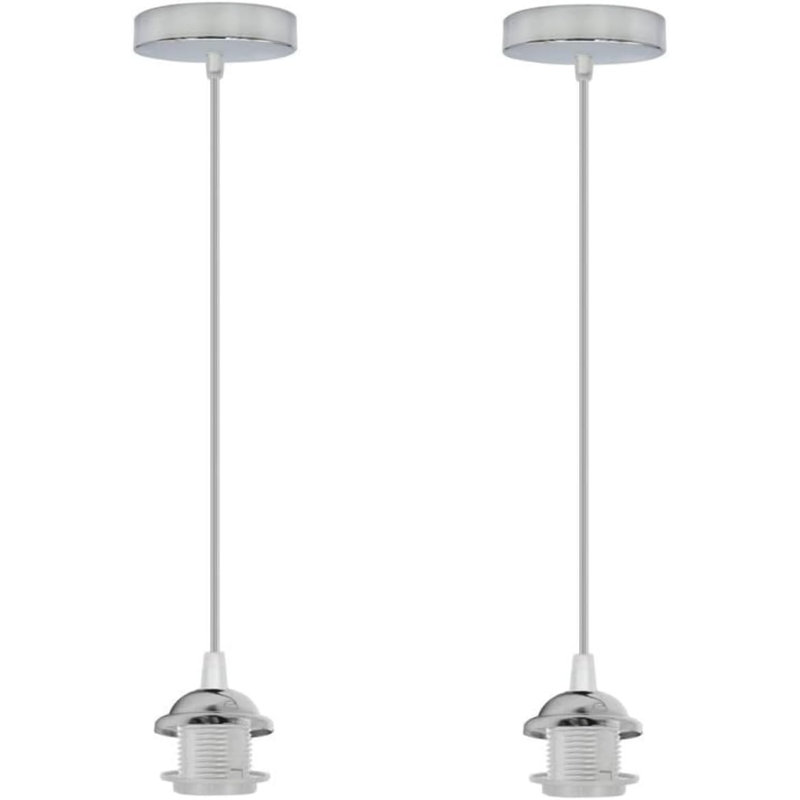 1 - Light Bulb Pendant, Chrome