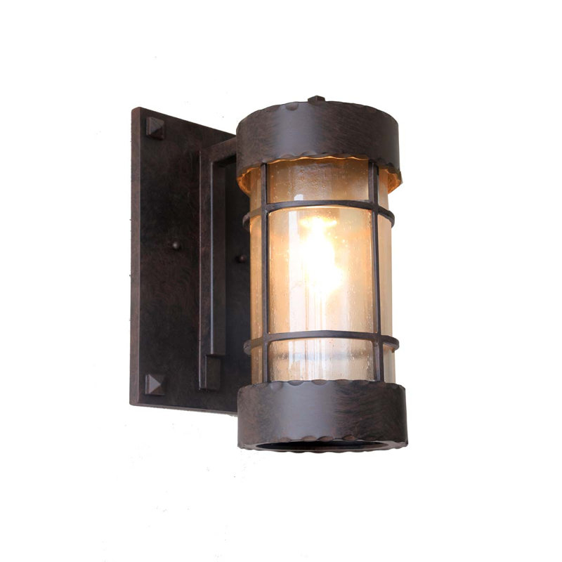 Laredo 1 - Light Outdoor Wall Lantern, Brown Rust, Water