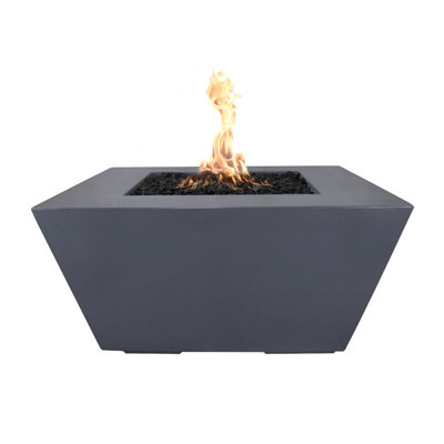 Redan Square Concrete Smokeless Fire Pit Table