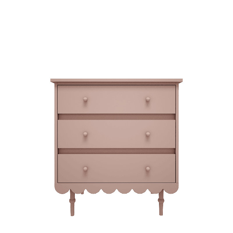 Aswar Kids 3 - Drawer Dresser, Pink