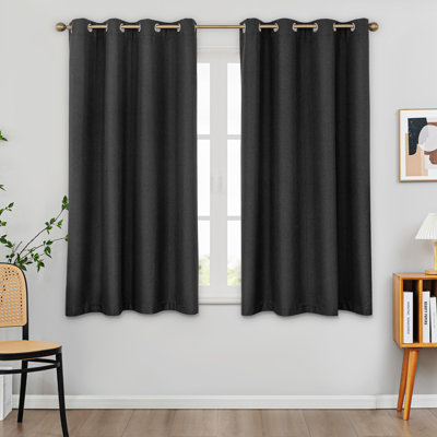 100% Blackout Thermal Insulated Polyester Curtain Pair