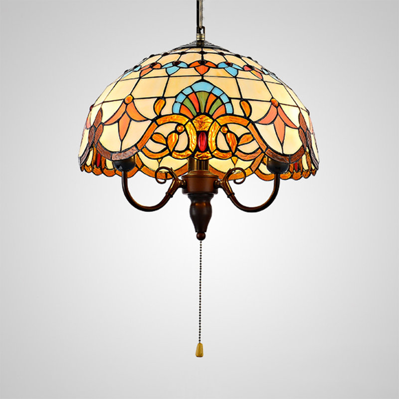 Luminaire suspendu en bronze à 3 lumières avec chaînette Koksal