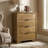 Locke Transitional Solid Wood Fully Assembled Curved Edges 4 Drawer Chest