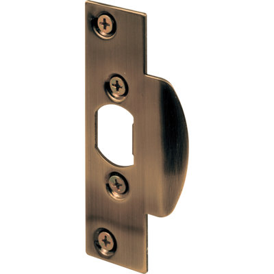 Verrou de sécurité Prime-Line, fabrication en acier estampé 1-1 / 8 po x 4-1 / 4 po, finition plaquée laiton antique (paquet de 1)
