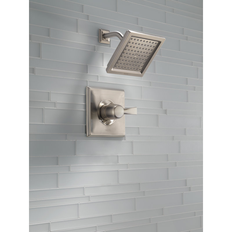 Dryden Pressure-Balanced Shower Faucet with Monitor, Stainless Steel