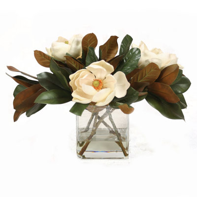 Polysilk Magnolia Arrangement in Vase