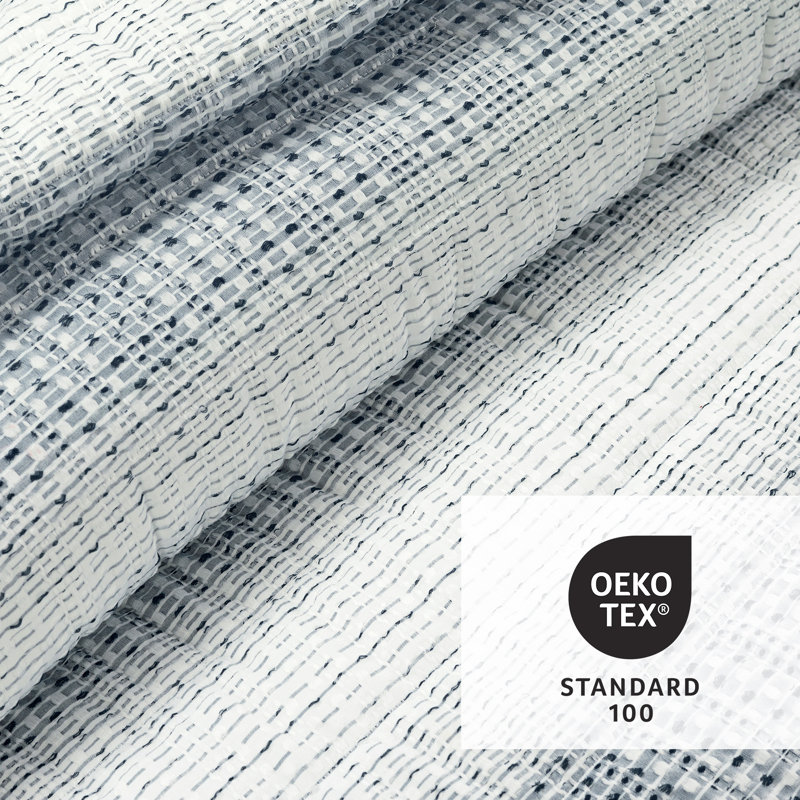 Navy and White Microfiber Full/Queen Waffle Quilt Set