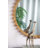 34"Wood Round Mirror,Circle Wall Mirror