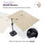 274cm X 335cm Rectangular Cantilever Parasol-593654134