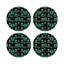 Sous-verres ronds en cuir noir vegan Gem Gem Emeralds-119015011