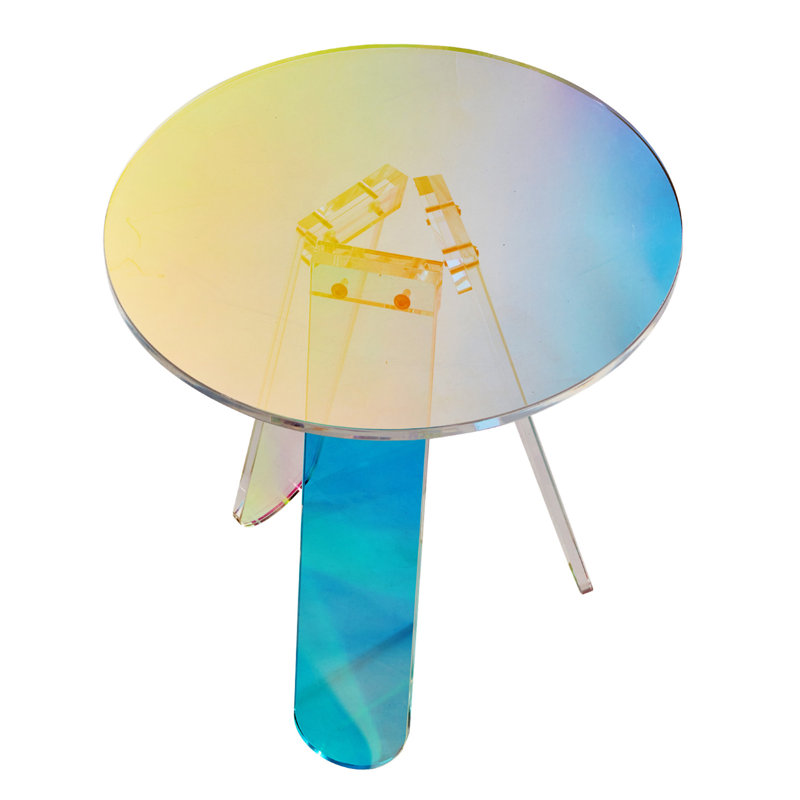 Table d'appoint ronde irisée