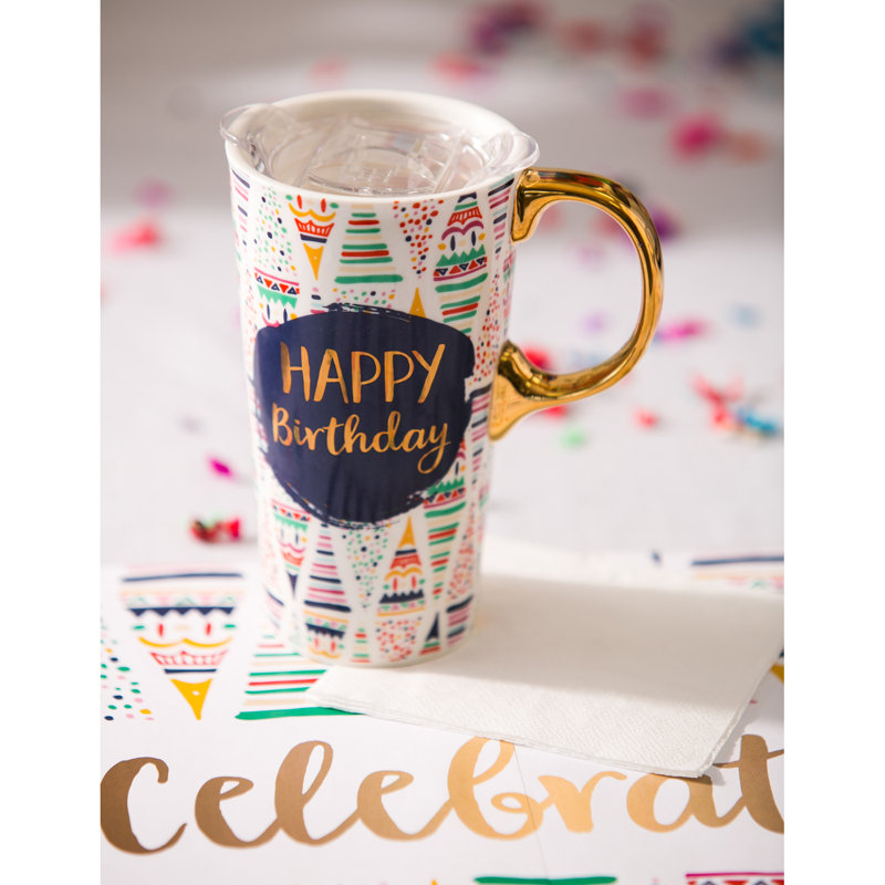 Cypress Home Earthenware Travel Mug