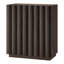 Armoire d'appoint cannelée rectangulaire en chêne brun de 28 po de largeur Molly-1830006481