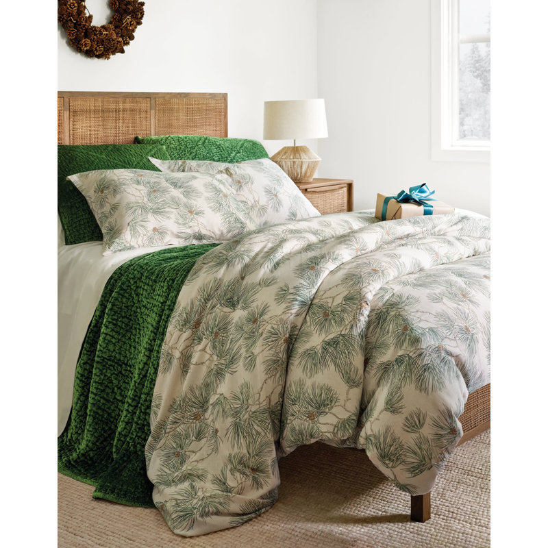 Vintage Pine Boughs Natural Sham, King