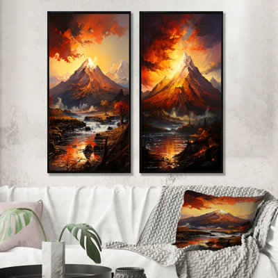 Volcano Volcanic Crust - Volcano Wall Art Prints Set Of 2
