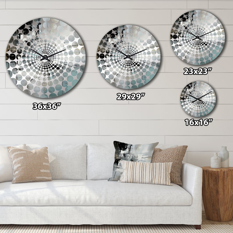 Winika - Horloge murale peinture abstraite, Petit